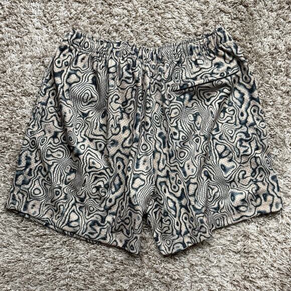 John Elliott Men’s Printed Mesh Practice Shorts Sand Blast Tan Black Size 3 / L - Picture 8 of 9